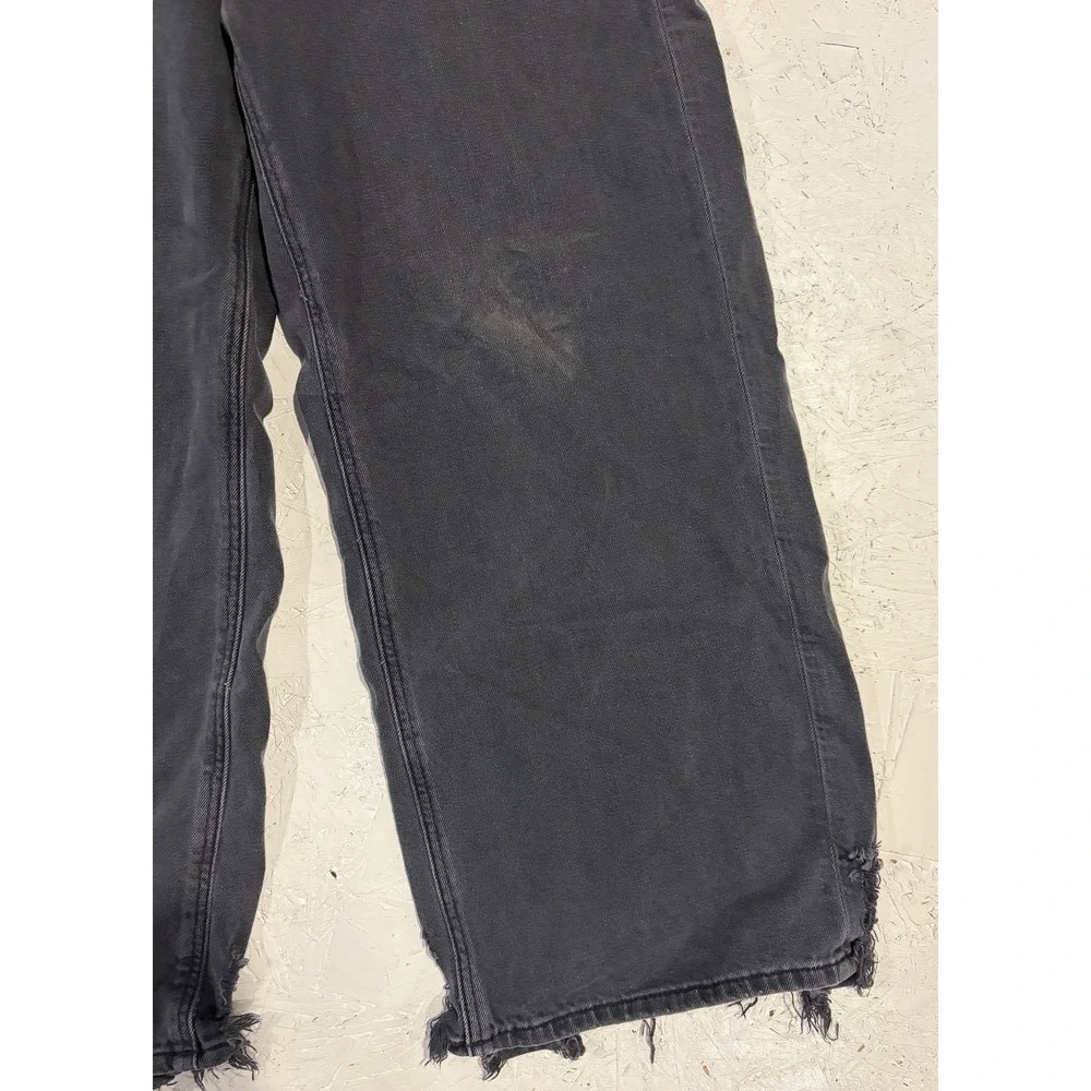American Eagle Women's Super High Rise Baggy Wide Leg Ankle Jeans Size 4 Regular